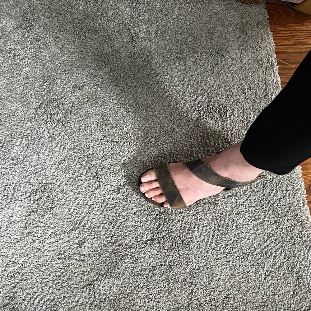 Women's Olive Suede Crisscross Sandal